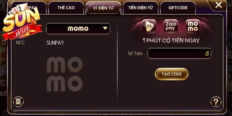 Dùng ví điện tử để tích điểm, nạp tiền chơi game đổi thưởng